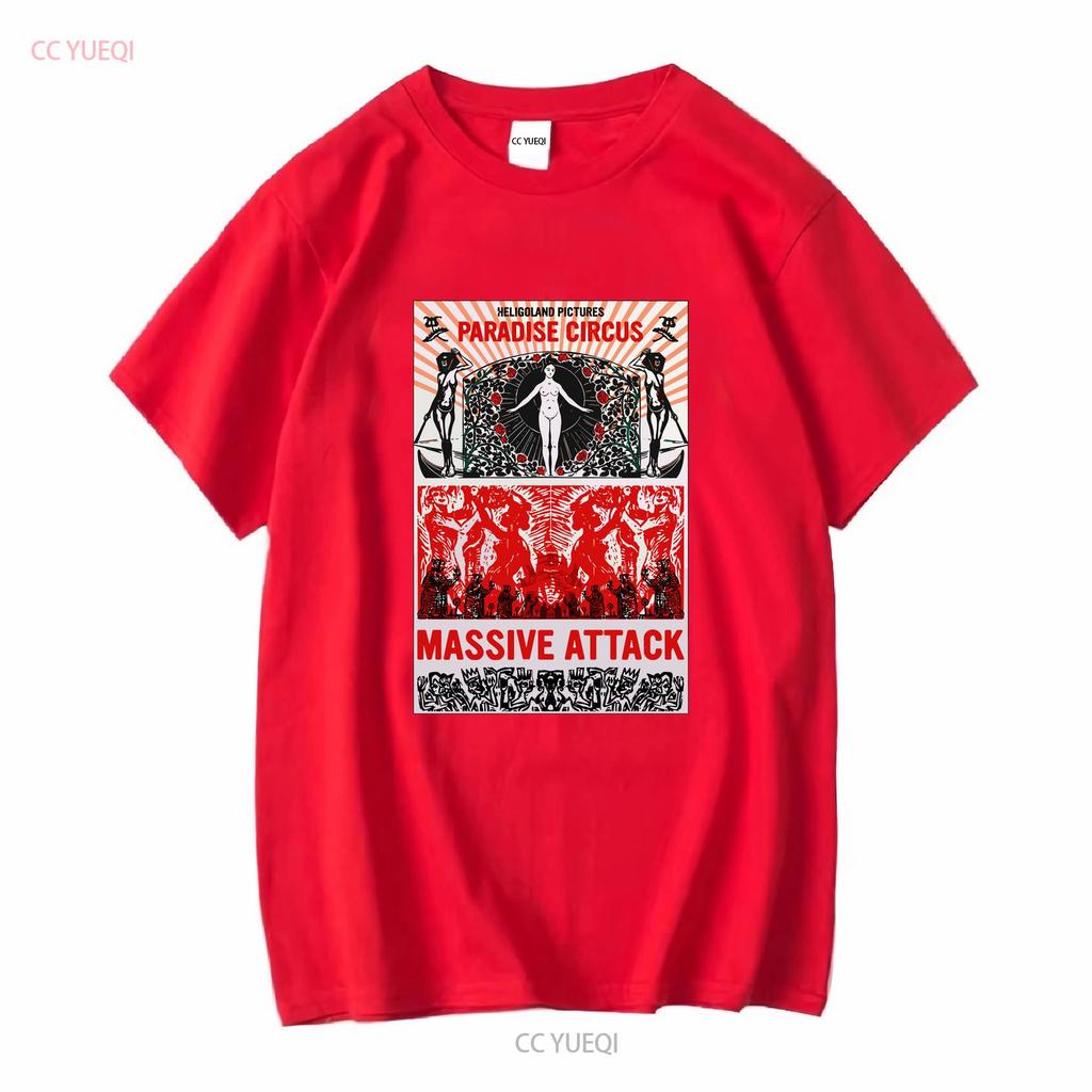 Massive Attack Paradise Circus T-Shirt Volle Größen S 5XL vintage Gewaschen Bequem Streetwear Top Für Den Alltag Atmungsaktiv