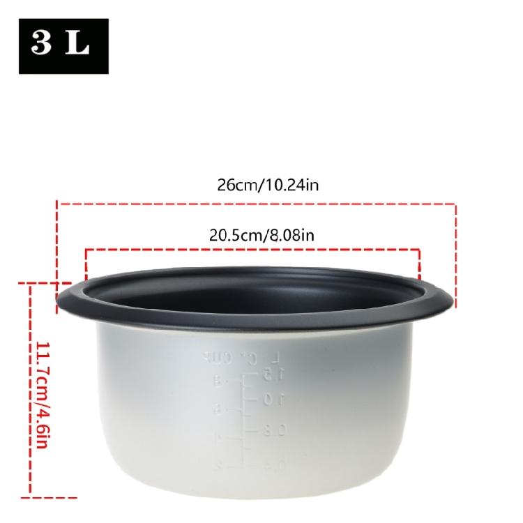 Olla Interior para Arrocera de Aluminio Reemplazo de Revestimiento para Arrocera Eléctrica Olla de Cocción Antiadherente Olla para Hornear Fácil de Limpiar