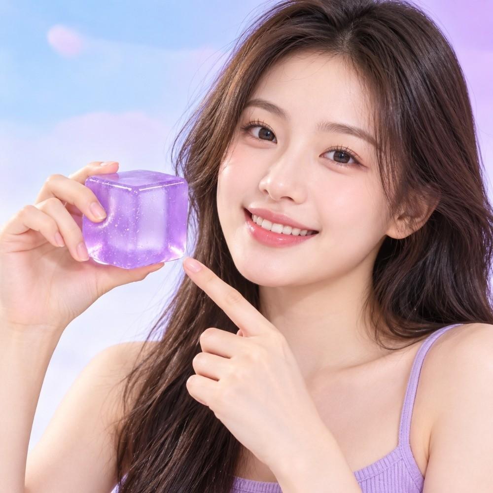 Colorful Ice Cube Squishy Toy Slow Rebound Cube Fidget Toy Sensory Toy Cube Squeeze Toy Adults