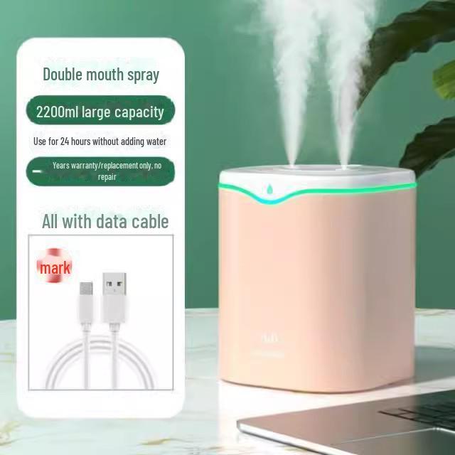Umidificatore da scrivania a doppio spruzzo per aromaterapia e camere da letto grandi
