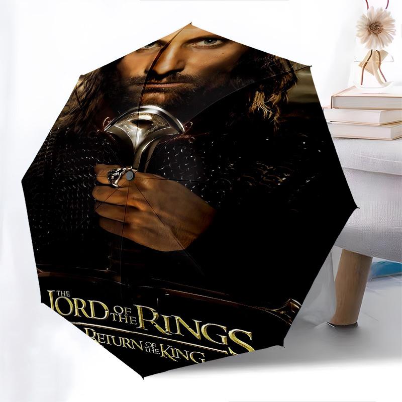 1pc Lord of the Rings Return of the King Automatic Folding Umbrella - Compact 8-Rib Design, Durable Plastic & Iron1303L