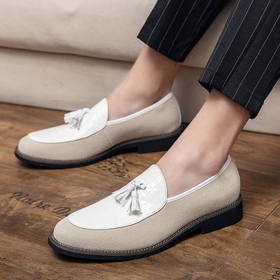 Fashion Trendy Men's Loafers Fashion Tassel Designer Style Comfortable Men's Wedding Party and Office Leather Shoes Plus Size 38-48