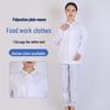 Unisexová bílá pracovní souprava pro catering, potravinářský průmysl a biofarmaceutika