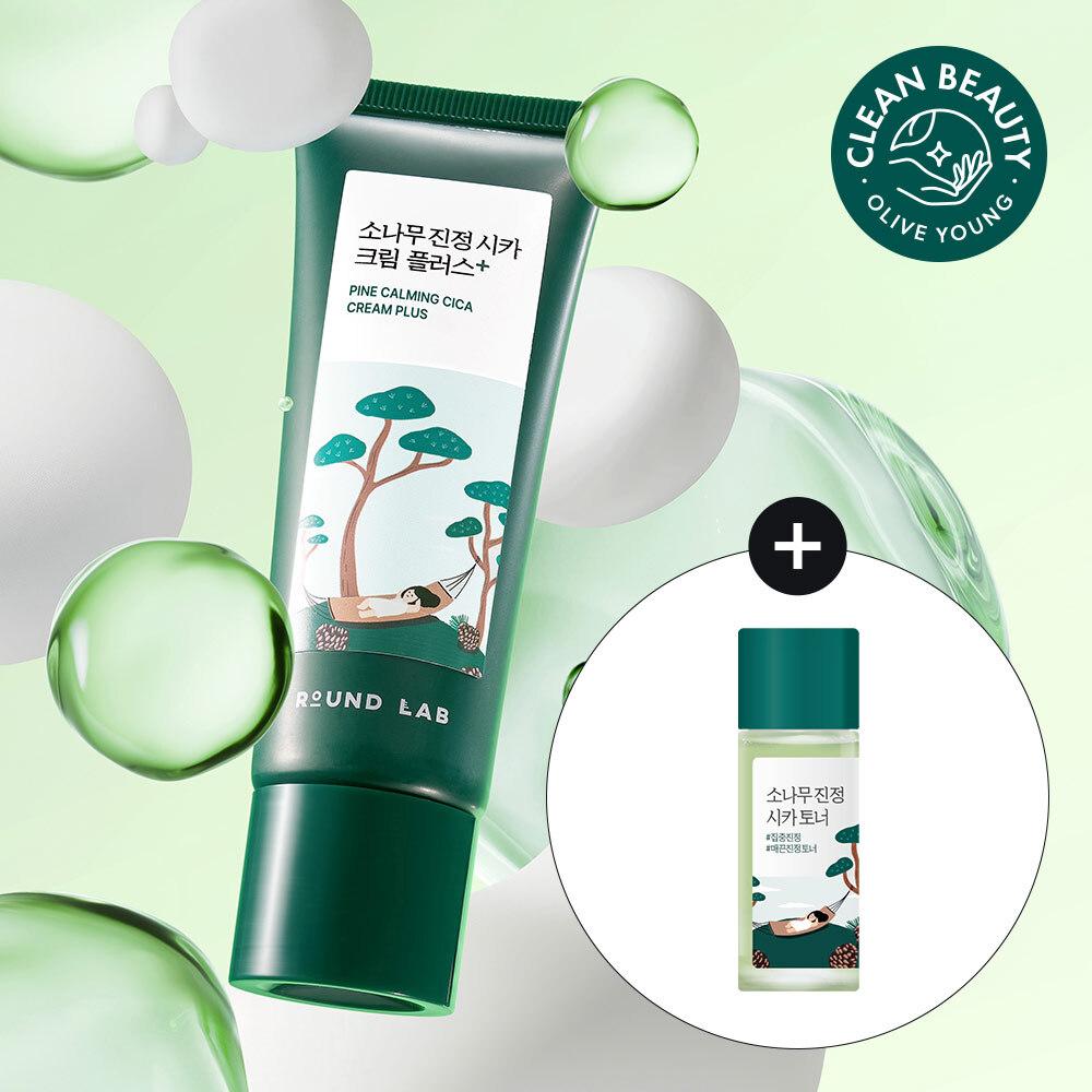 Round Lab [remove Traces] Round Lab Pine Soothing Cica Cream Plus 60ml Plan  + Toner 20ml
