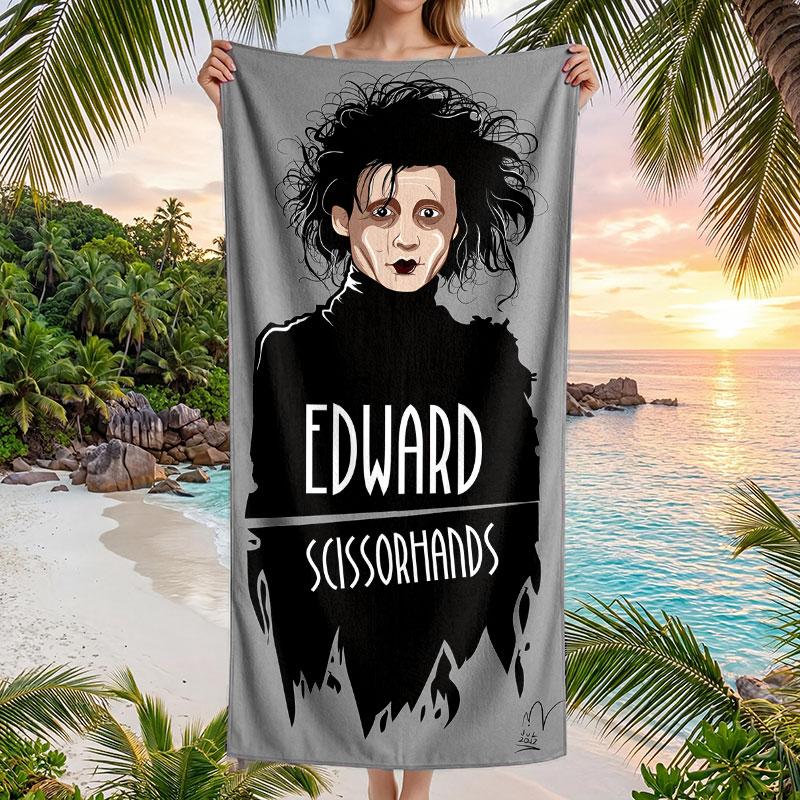 Large Beach Towel Quick Dry Absorbent Towel For Beach IndoorEdward Scissorhands
