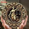 Metal Wall Art Lady Justice Themis Poster for Lawyer Office Decor