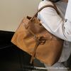 2025 New Matte Retro Texture Tote Bag Large Capacity Commuter Tote Bag Trendy Versatile Underarm Shoulder Bag