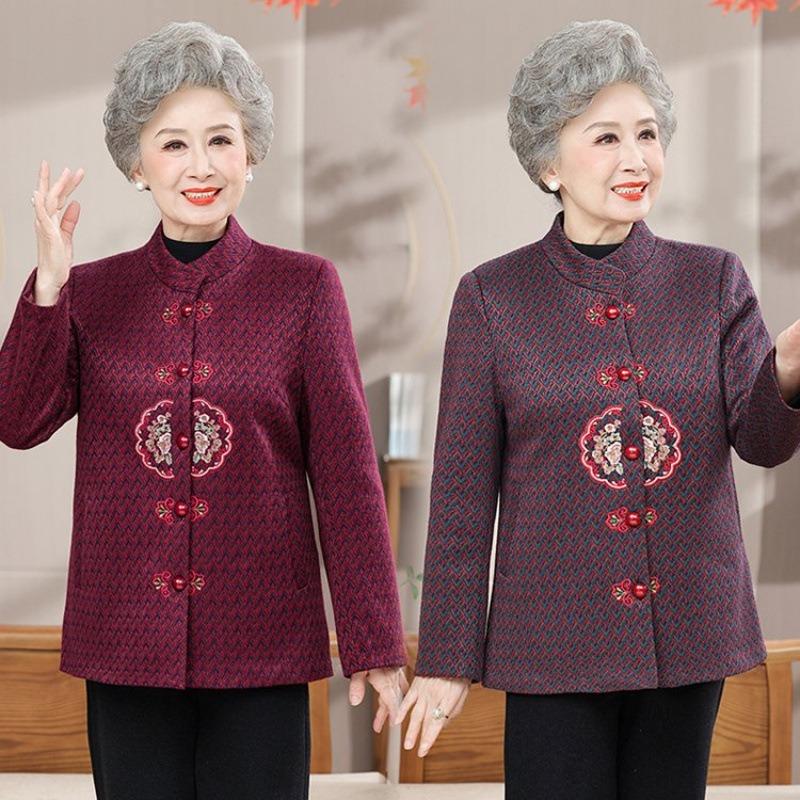 Herbst Tang-Anzugjacke 0 Frühjahrs- und Herbst-Stickerei-Oberteile und Kleidung