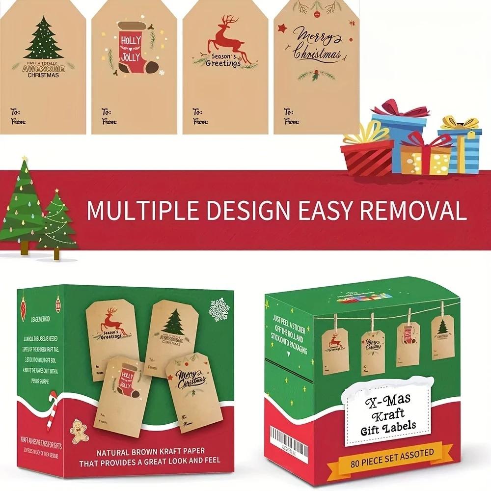 Christmas Sticker Roll - Merry Christmas Design, Suitable For Gift Wrapping, Holiday Packaging Decoration, Festive Card Seals