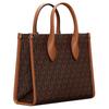 Michael Kors Mirella Signature Logo Potahovaná plátěná taška Tote Dámské tašky Tote Hnědá 35R5G7ZT1B-BROWN