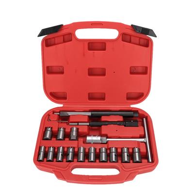 17Pcs Diesel Injector Seat Cutter Milling Cutter Set Universal Car Tool Kit