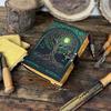 Handmade Green Tree of Life Leather Journal Embossed Vintage Notebook