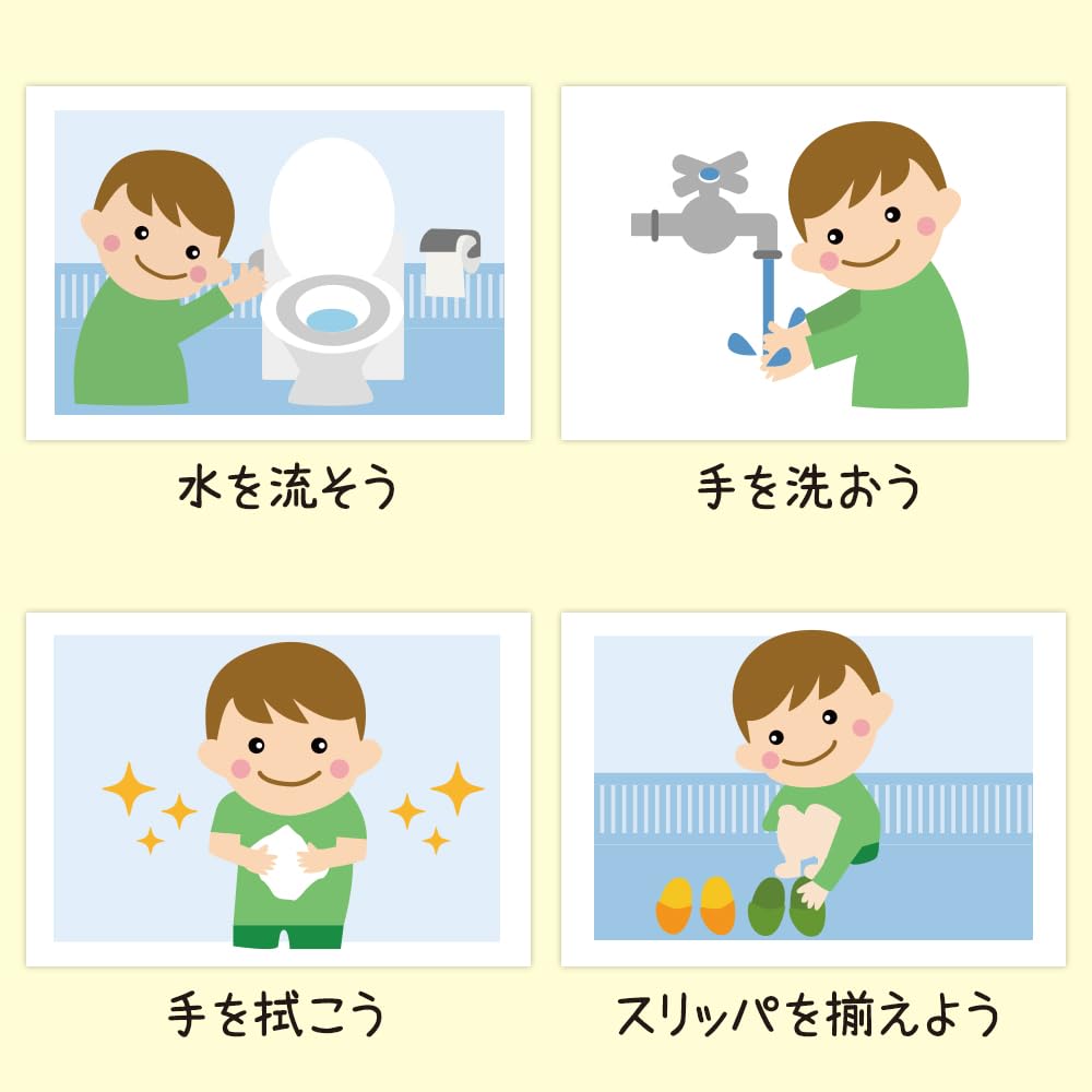 Life Card Panel Board [Let's go to the toilet!] Fun and interactive. Pre-assembled and ready to use. Hana Hana Song Panel.