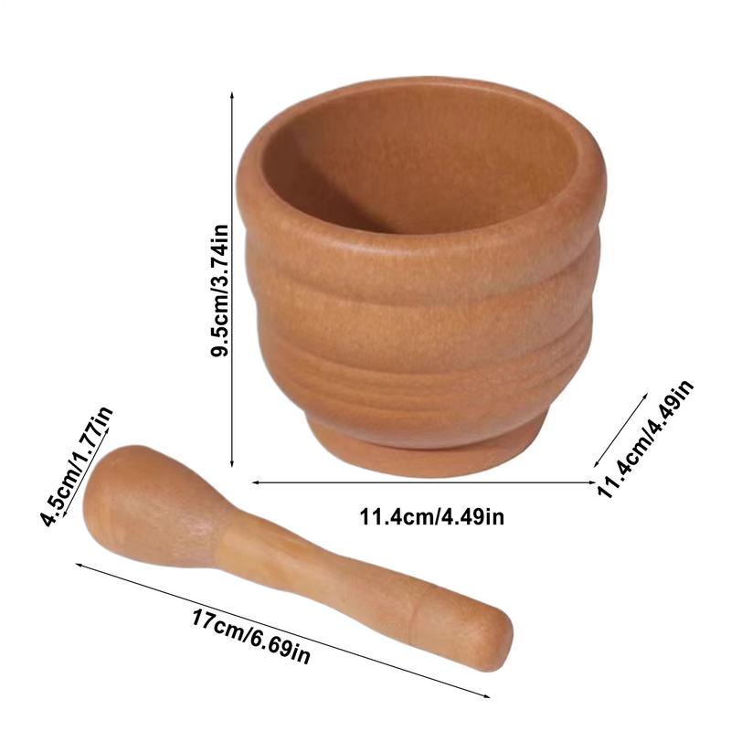Pp Mortar And Pestle Set Garlic Herb Spices Mixing Grinding Crusher Bowl Hand Food Grinder Durable Restaurant Kitchen Tools