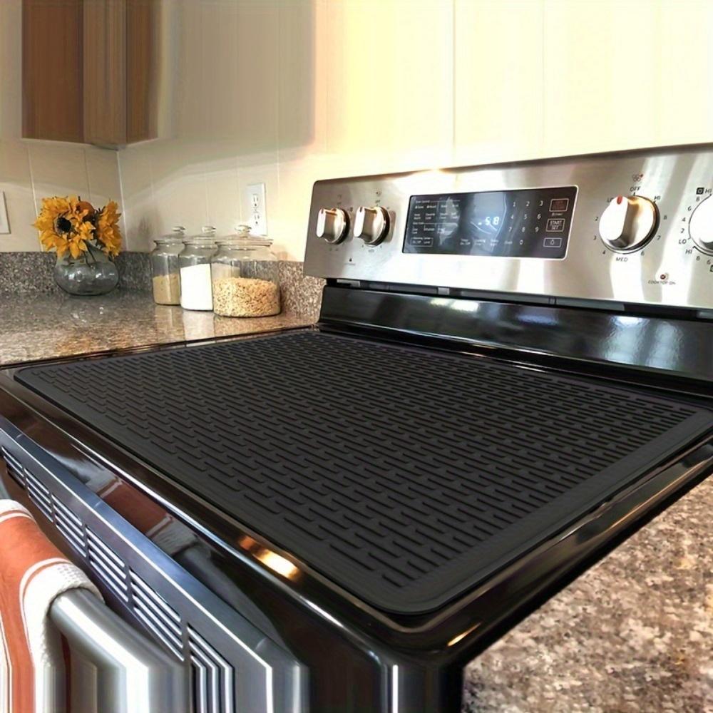 Flexible Silica Gel Furnace Cover Heat-resistant Protection Device Is Easy To Clean When Used for Ceramic and Glass Top Stove Kitchen Countertops.