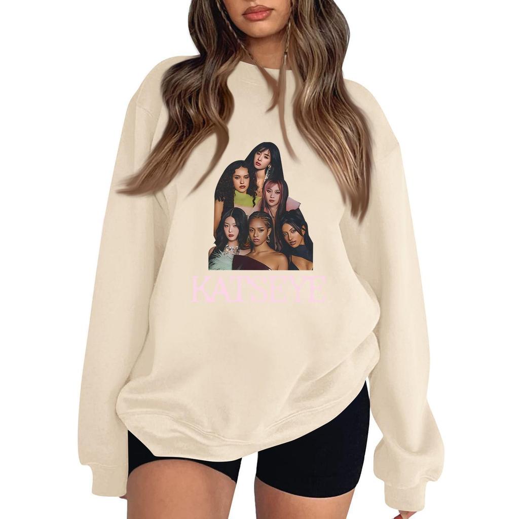 Women's Fashionable And Casual Long Sleeve Round Neck Printed Sweatshirt