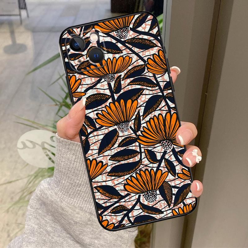 African Style Fabric Print Case For iPhone 17 Air 16 15 14 13 11 12 Pro Max Plus 12 13 Mini 16e 17 Pro Max Back Cover