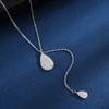 ANENEJERY Women's Necklace Simple Personality Water Drop Necklace Fashion Versatile Hollow Necklace