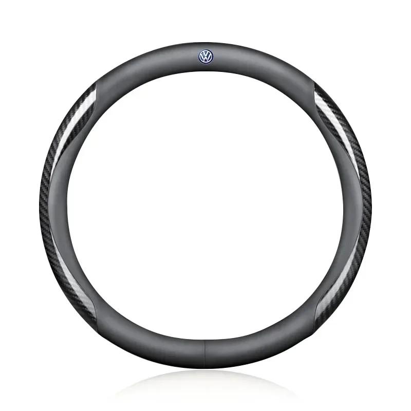 

Cars 2025 Hot For Volkswagen New Car Steering Wheel Cover Anti Slip PU Leather Steering Covers For Volkswagen VW GTI Rline R Gol