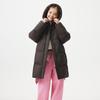Tamboer Unisex Kinder Lange Kapuzen-Daunenjacke