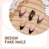 Cross-border Wear Armor Leopard Print Pure Desire Smudging Gradual Change French Advanced Sense Temperament Fake Nails Wear Nail Piece Advanced Sense