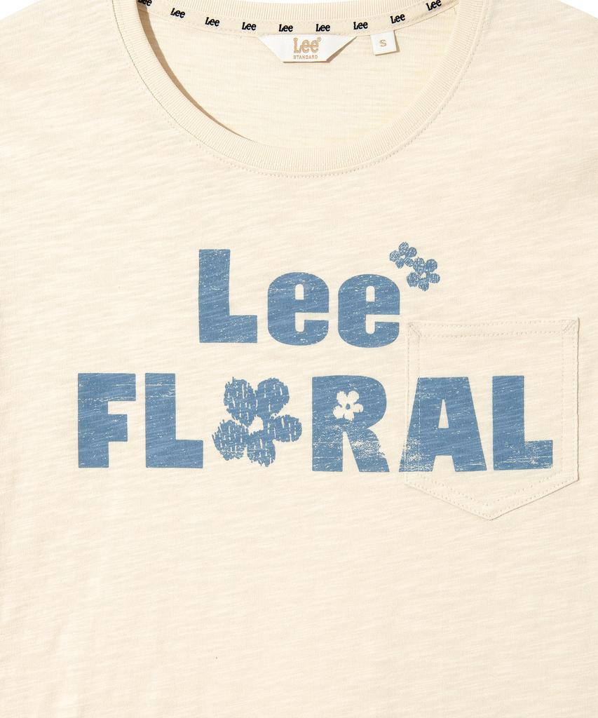 LEE Women'S Typo Pocket T-Shirt Cream