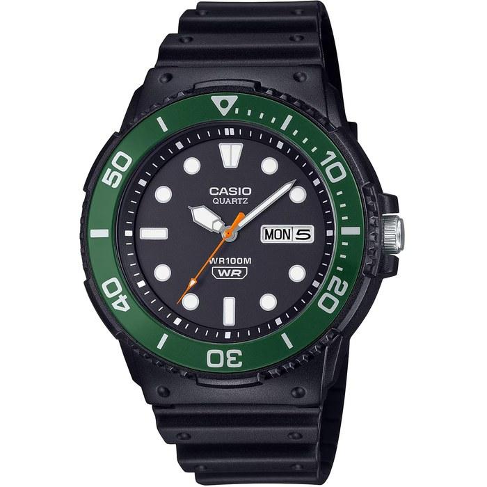[CASIO] STANDARD Quartz Watch MRW-230H-1E3V Men s Black & Green Bezel
