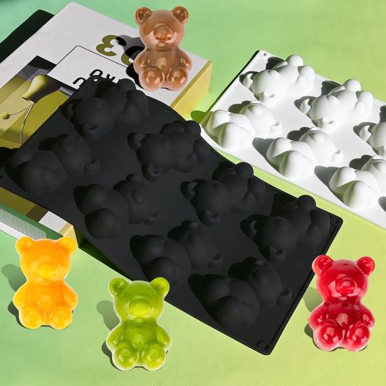 Bear Shaped Silicone Mousse Mold Reusable Baking Mold for Cakes Desserts Heat Resistant Non-Stick & Easy Clean Baking Mold for Home Bakers & Sweet