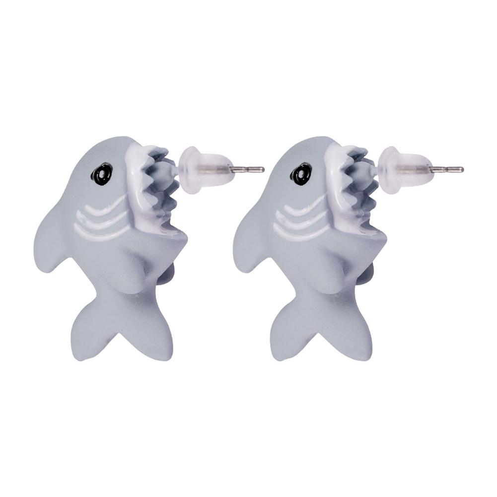 1 Pair Of Resin Earrings Handmade Cute Animal Piercing Earrings Stud Earrings For Women Girls