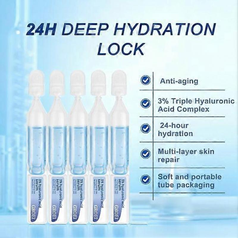 3% Hyaluronic Acid Serum Ultra-Hydrating 30 Pcs - 3% Hyaluronic Acid Serum For Face - Intensive Moisturizing, Skin Tightening, Emergency Repair, Anti-