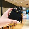 Compatible with Earbuds Case Airpods 1 & 2, Fashion Hand Bag Design Wireless Earphone Protector Soft Silicone Shockproof Accessories Black