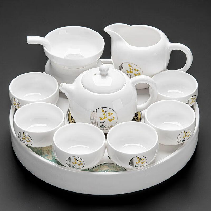 Jiakangming Coarse Pottery Round Tea Tray