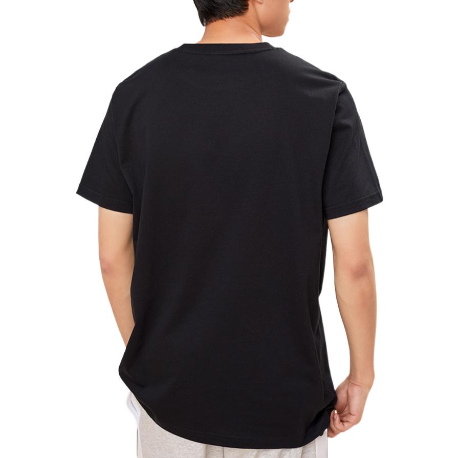 Anta Solid Color Pattern Print Crew Neck Short-Sleeve Slim Fit T-Shirt Men Tops Black 152221114-3