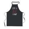 Kitchen Apron - PLANETEE - Breton Print - I Can't Football France Team - Black - 90x60 Cm