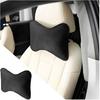 Car Headrest Pillow, Suede Soft Comfortable Breathable Vehicle Seat Neck Support Cushion with Adjustable Strap, Ergonomic Design Auto Head Rest Pad,
