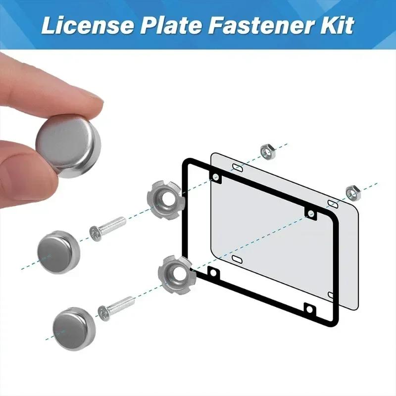 Śruba mocująca tablicę rejestracyjną samochodu o średnicy gwintu 16 mm do pojazdów elektrycznych, klamra mocująca ze stali nierdzewnej, zapięcie antykradzieżowe