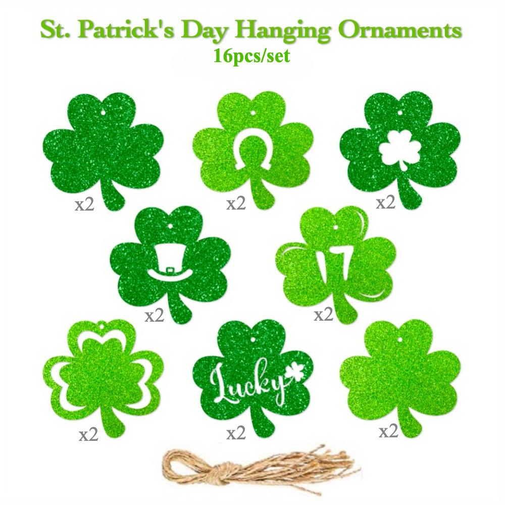 

Green Shamrock Image Hanging Ornaments/Pendants for Home Kitchen Room Office Events Party Plants Outdoor Decor