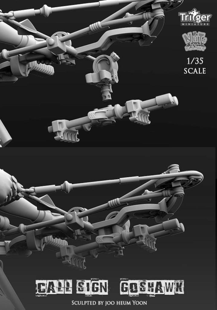 Nuts Planet Call sign is Goshawk Female scout with compound bow Unpainted resin assembly kit T35022 1/35