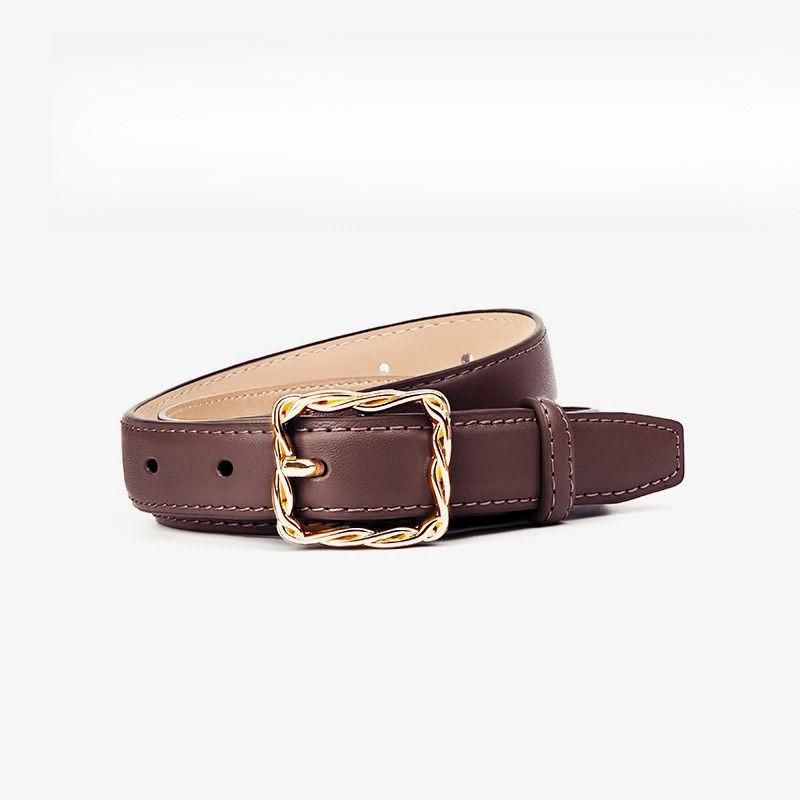 Women's 2024 Trendy Fashionable Summer Versatile Soft Cowhide Belt For Jeans