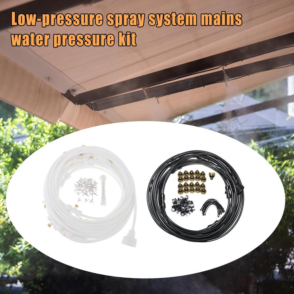 Outdoor Misting System Fine Spray Cooling Fog Device for Full Gardens 49 FT Hose for Patio Greenhouse