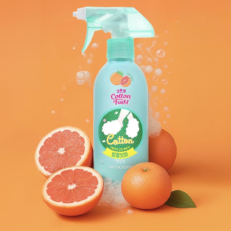 ON THE BODY Baumwoll-Fußshampoo Frische Grapefruit Minze 385ml