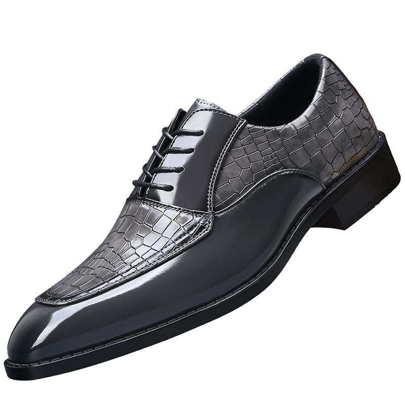 Fashion Men Oxford Shoes Luxury Crocodile Pattern Leather Shoes Lace-up Casual Business Wedding Party Shoes Business Formal Shoe