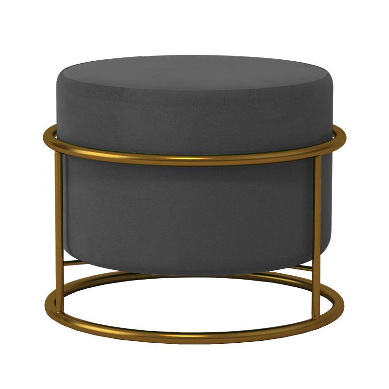 Creative Round Fabric Stool: Stylish, Soft, and Versatile for Living Room, Coffee Table, or Shoe Changing.