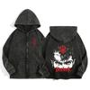 BERSERK Anime Cartoon Druck Reißverschluss Hoodie