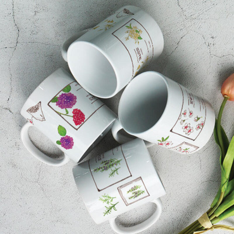 if070-Дизайнерская кружка 4 шт.-Здоровый Цветочный Чай