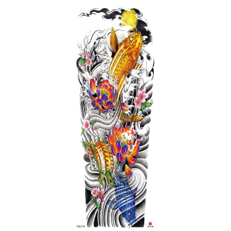 Waterproof Full Arm Flower Tattoo Stickers
