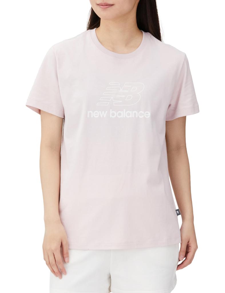 Short Sleeve Sport Core Flying NB Short Sleeve SOI [New Balance] Women's T-Shirt T-Shirt (WT41816) (Stone Pink)