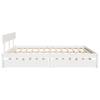 Vidaxl Bed Frame Without Mattress, White, 180X200 Cm, Solid Pine Wood