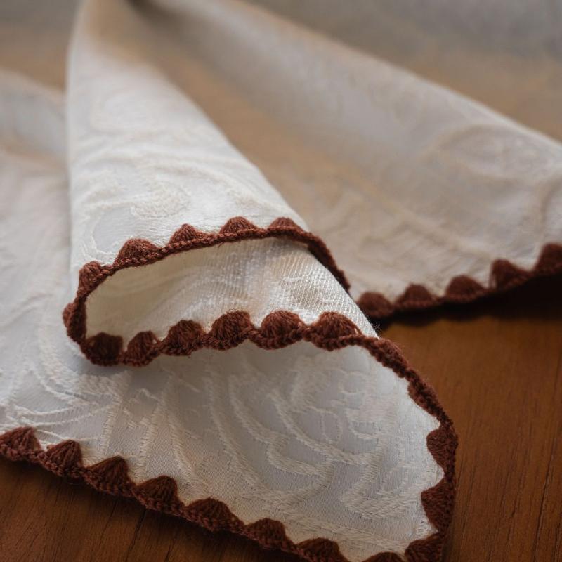 French Jacquard Table Cloth Embroidered Lace Solid Color Dustproof and Thermal Insulation Rectangular Table Cloth for Restaurant