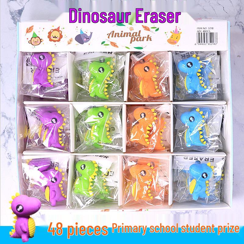 

Dinosaur-Shaped Cartoon Eraser for Kids - School Supplies, Kindergarten Prize Stationery